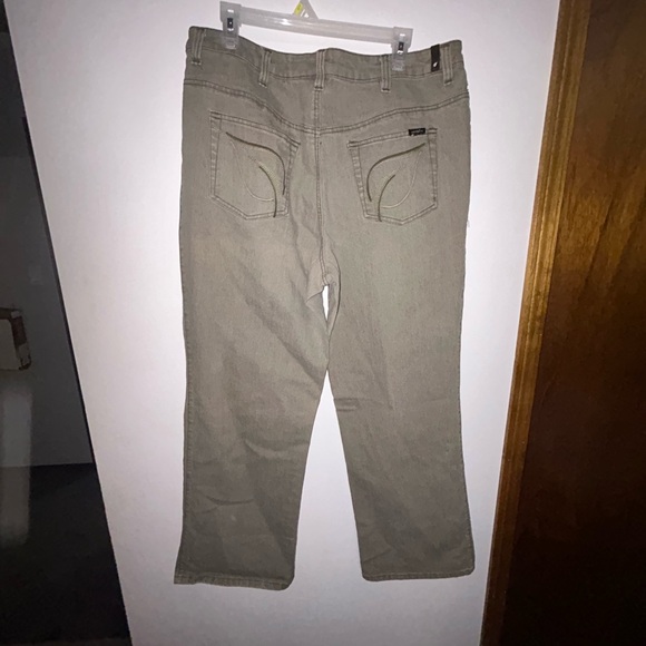 Vintage Cotton Ginny Olive Green Plus Size Midrise Jeans - Picture 2 of 7